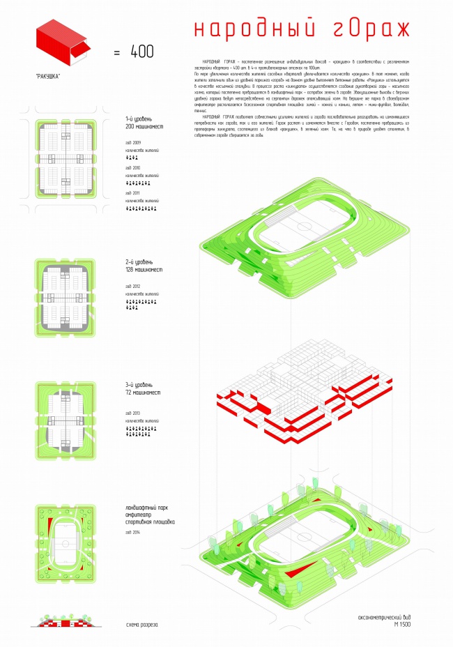 Народный гораж. Конкурсный проект программы 'Next', Арх Москва, 2009