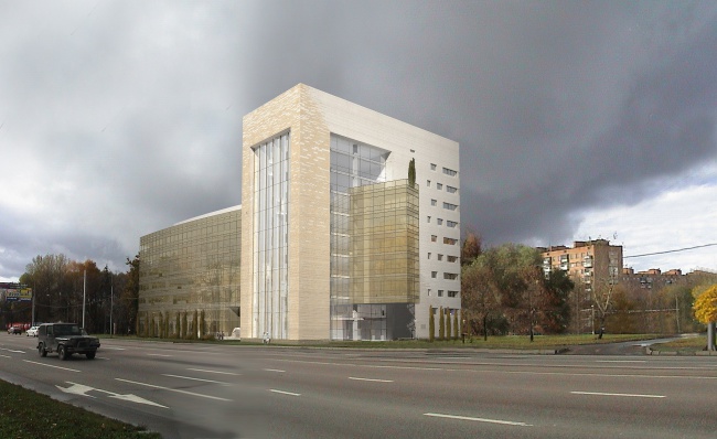 Офисное здание с подземной автостоянкой в 4-х уровнях на Можайском шоссе (вариант 2010 года) Офисное здание с подземной автостоянкой в 4-х уровнях на Можайском шоссе (вариант 2010 года)